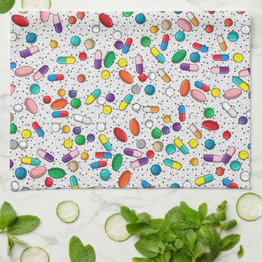 Geneesmiddel verpleegkundige Pharmacy Doctor Pill Theedoek (Gevouwen)