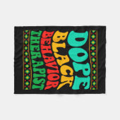 Geneesmiddel Zwarte Gedragstherapeut Black History Fleece Deken (Voorkant (Horizontaal))