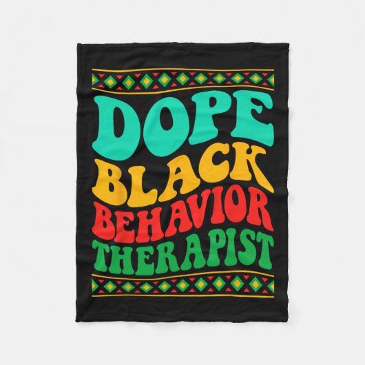 Geneesmiddel Zwarte Gedragstherapeut Black History Fleece Deken (Voorkant)
