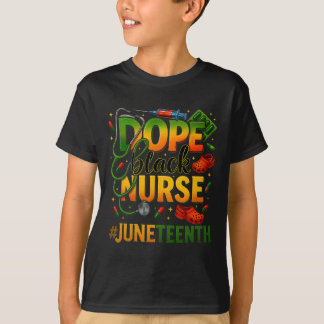 Geneesmiddel Zwarte Verpleegster Juneteenth Medisc T-shirt