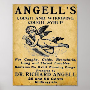  geneesmiddelafdruk - Angells Cough Syrup Poster
