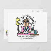Geneesmiddelbijwerking Humor Briefkaart (Voorkant / Achterkant)
