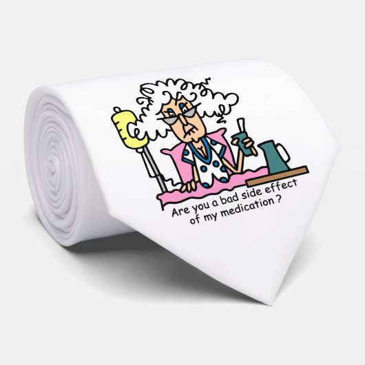 Geneesmiddelbijwerking Humor Stropdas (Opgerold)