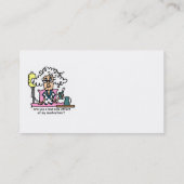 Geneesmiddelbijwerking Humor Visitekaartje (Achterkant)