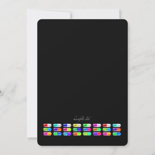 Geneesmiddelen Foto Afstuderen Uitnodiging (Achterkant)