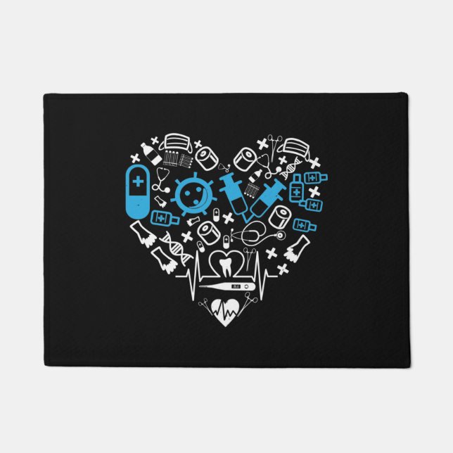 Geneesmiddelen - hart van medische apparatuur deurmat (Voorkant)