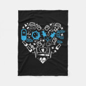 Geneesmiddelen - hart van medische apparatuur fleece deken (Voorkant)