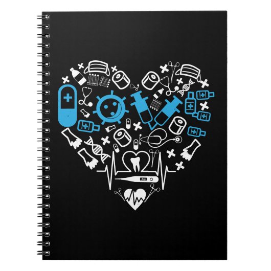 Geneesmiddelen - hart van medische apparatuur notitieboek (Voorkant)
