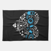 Geneesmiddelen - hart van medische apparatuur theedoek (Horizontaal)