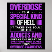 Geneesmiddelenmisbruik Paars Ribbon Addicate Overd Poster (Voorkant)