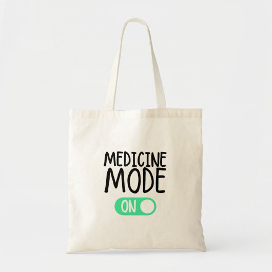 Geneesmiddelenmodus ingeschakeld tote bag (Voorkant)