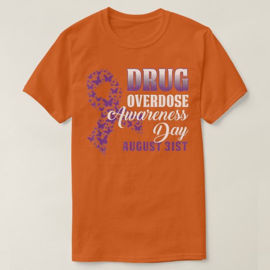 Geneesmiddelenoverdosering Bewustmaking Dag 31 aug T-shirt (Design voorkant)