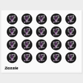 Geneesmiddelenoverdosering Bewustmaking Paars Kool Ronde Sticker (Vel)