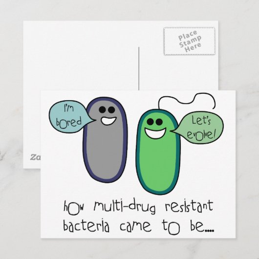 Geneesmiddelenresistentie Briefkaart (Voorkant / Achterkant)
