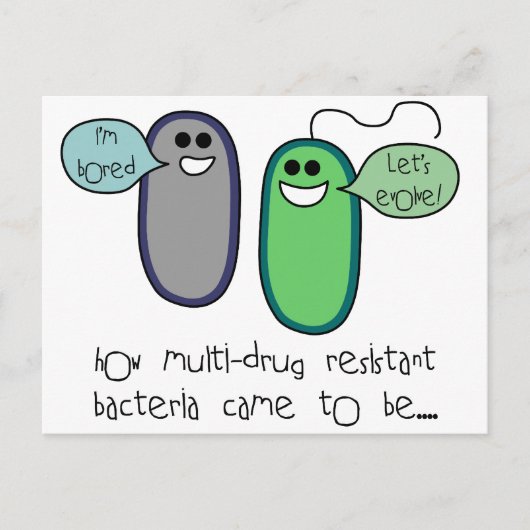 Geneesmiddelenresistentie Briefkaart (Voorkant)