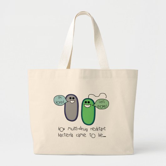 Geneesmiddelenresistentie Grote Tote Bag (Voorkant)