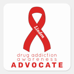 Geneesmiddelenverslaving Voorlichting Advocate Whi Vierkante Sticker