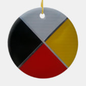 Geneesmiddelenwiel Keramisch Ronde voor sierdoelei Keramisch Ornament (Achterkant)