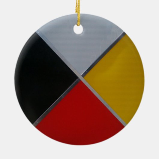 Geneesmiddelenwiel Keramisch Ronde voor sierdoelei Keramisch Ornament (Achterkant)