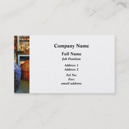 Geneesmiddelflesjes en manden - Platina Visitekaartje (Voorkant)