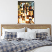 Geneesmiddelflessen in glas Hoesje Canvas Afdruk (Insitu (Slaapkamer))