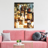 Geneesmiddelflessen in glas Hoesje Canvas Afdruk (Insitu (Woonkamer))