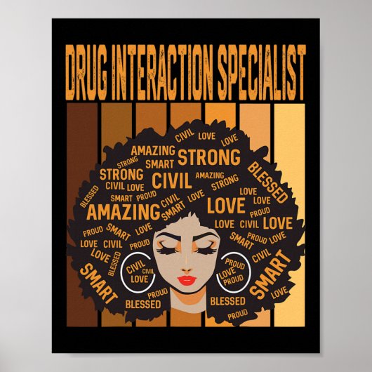 Geneesmiddelinteractie Specialist Black History Mo Poster (Voorkant)