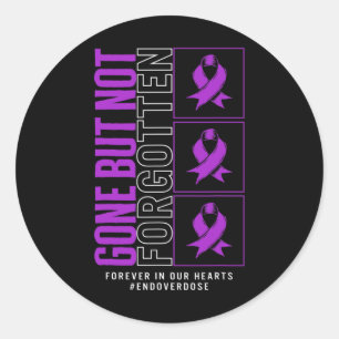 Geneesmiddeloverdosering Bewustwording Niet verget Ronde Sticker