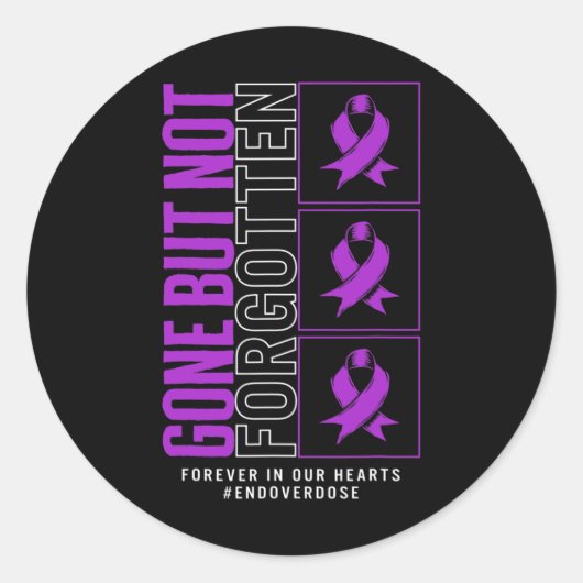 Geneesmiddeloverdosering Bewustwording Niet verget Ronde Sticker (Voorkant)