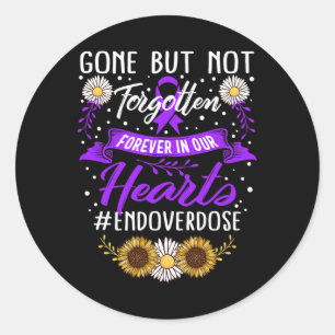 Geneesmiddeloverdosering Bewustwording Niet verget Ronde Sticker
