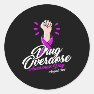 Geneesmiddeloverdosis Awareness Dag Augustus 31 Pa Ronde Sticker