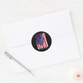 Geneesmiddeloverdosis Bewustzijn  Amerikaanse vlag Ronde Sticker (Envelop)