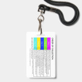 Geneesmiddeltestvolgorde van Collectie verticale b Badge (Voorkant met koord)