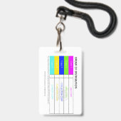 Geneesmiddeltestvolgorde van Collectie verticale b Badge (Achterkant met koord)