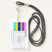 Geneesmiddeltestvolgorde van Collectie verticale b Badge (Achterkant met draagriem)