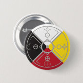 geneesmiddelwiel heilige ring ronde button 5,7 cm (Voorkant /achterkant)