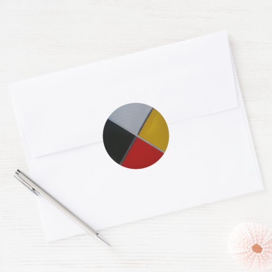Geneesmiddelwiel Ronde Sticker (Envelop)