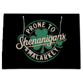 Geneigd tot kattenkwaad & onzin St. Patrick's Dag Groot Cadeauzakje (Voorkant)