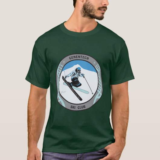 Genentech Ski en Snowboard Club T-Shirt (Voorkant)