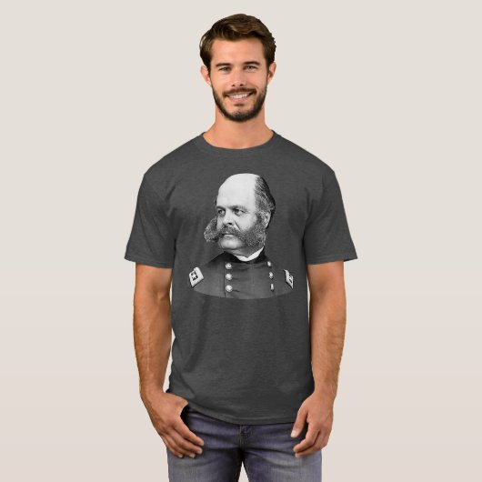Generaal Ambrose Burnside Burgeroorlog T-shirt (Voorkant volledig)