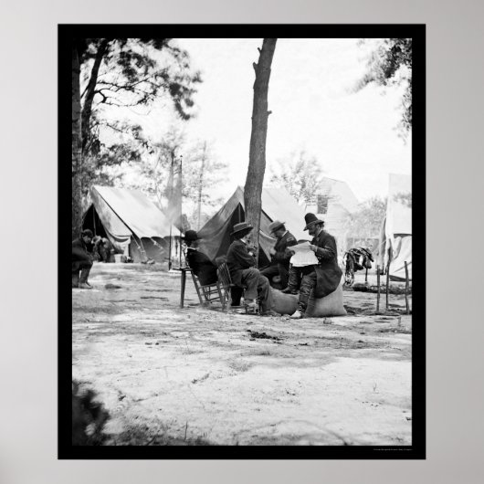 Generaal Ambrose E. Burnside en Matthew Brady 1863 Poster (Voorkant)