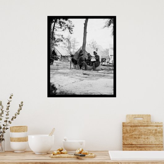 Generaal Ambrose E. Burnside en Matthew Brady 1863 Poster (Keuken)