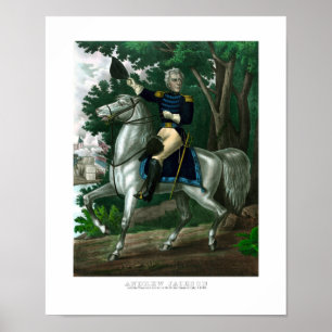 Generaal Andrew Jackson On Horseback Poster