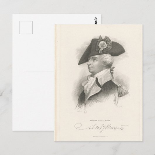 Generaal Anthony Wayne Briefkaart (Voorkant / Achterkant)