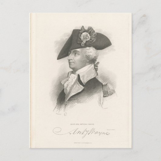 Generaal Anthony Wayne Briefkaart (Voorkant)