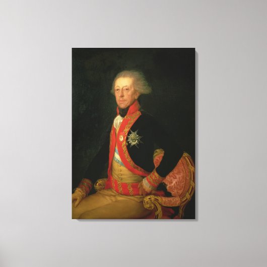 Generaal Antonio Ricardos c.1793-94 Canvas Afdruk (Voorkant)