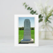 Generaal Barnard Bee Monument Briefkaart (Staand voorkant)