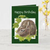 Generaal Birthday Bunny Rabbit voor iemand speciaa Kaart (Gele Bloem)