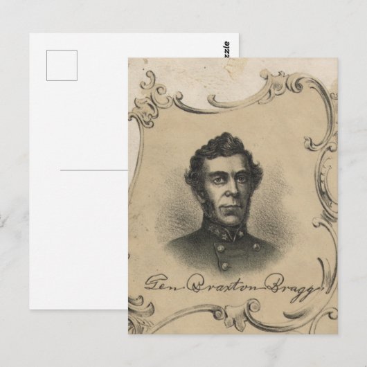 Generaal Braxton Bragg Briefkaart (Voorkant / Achterkant)