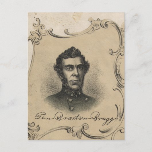 Generaal Braxton Bragg Briefkaart (Voorkant)